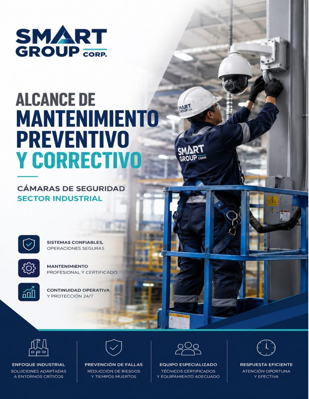 Mantenimiento preventivo y correctivo de CCTV industrial - Smart Group Corp