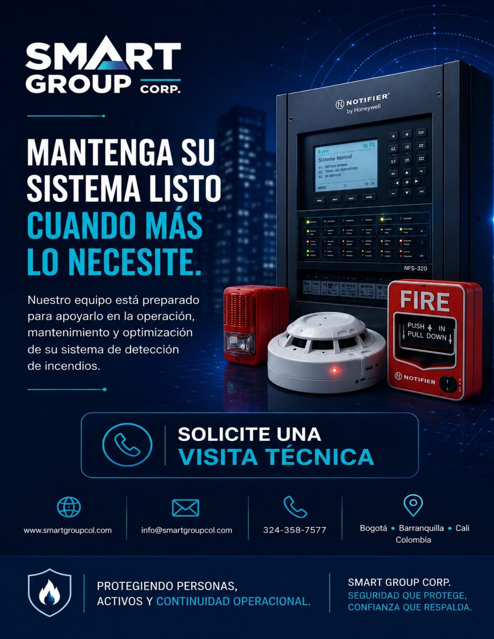 Mantenimiento profesional para sistemas críticos de seguridad